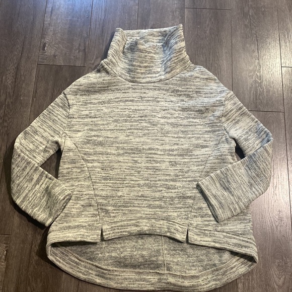 Anthro Saturday Sunday Fleece Space Dye Cowl Neck Sweatshirt M - Picture 2 of 4